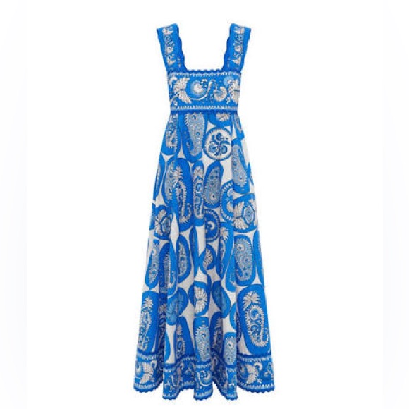 Alemais Diana Dress, Blue, Size 4. Brand New Without Tags